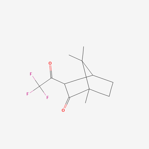 (+)-3-(Trifluoroacetyl)camphor molecular structure