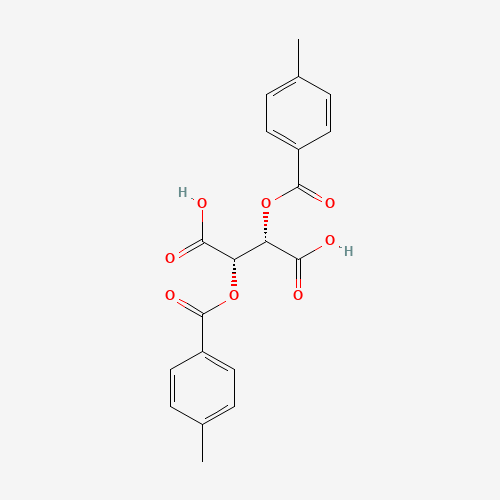 (+)-O,O′-Di-p-toluoyl-D-tartaric acid molecular structure