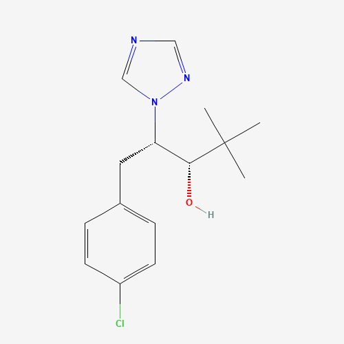 α-tert-Butyl-β-(4-chlorobenzyl)-1H-1,2,4-triazole-1-ethanol molecular structure