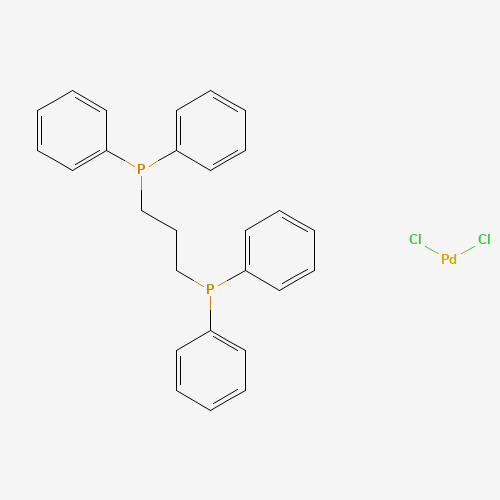 (1,3-Bis(diphenylphosphino)propane)palladium(II) chloride molecular structure