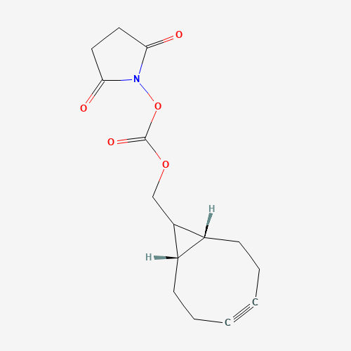 (1R,8S,9s)-Bicyclo[6.1.0]non-4-yn-9-ylmethyl N-succinimidyl carbonate molecular structure