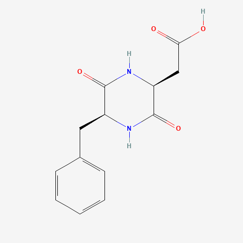 (2S-cis)-(−)-5-Benzyl-3,6-dioxo-2-piperazineacetic acid molecular structure