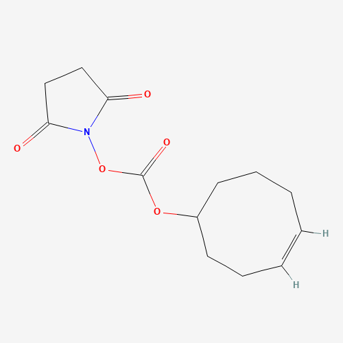 (E)-Cyclooct-4-enyl 2,5-dioxo-1-pyrrolidinyl carbonate molecular structure