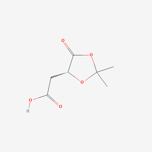 (R)-(−)-2,2-Dimethyl-5-oxo-1,3-dioxolane-4-acetic acid molecular structure
