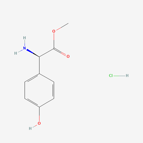 (R)-Amino-(4-hydroxyphenyl)acetic acid methyl ester hydrochloride molecular structure