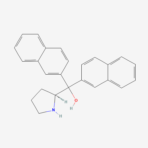 (S)-(−)-α,α-Di-(2-naphthyl)-2-pyrrolidine methanol molecular structure