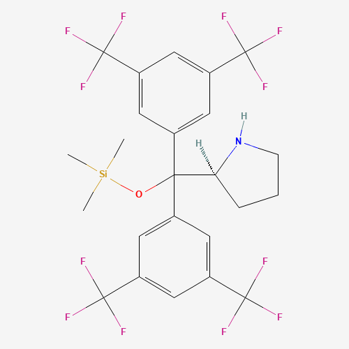 (S)-α,α-Bis[3,5-bis(trifluoromethyl)phenyl]-2-pyrrolidinemethanol trimethylsilyl ether molecular structure
