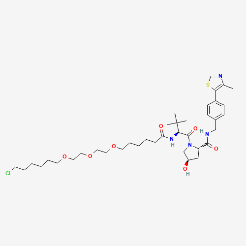 (S,R,S)-AHPC-C6-PEG3-butyl chloride molecular structure
