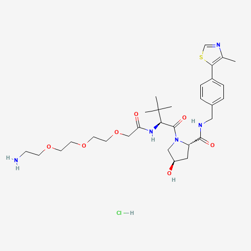 (S,R,S)-AHPC-PEG3-NH2 hydrochloride molecular structure