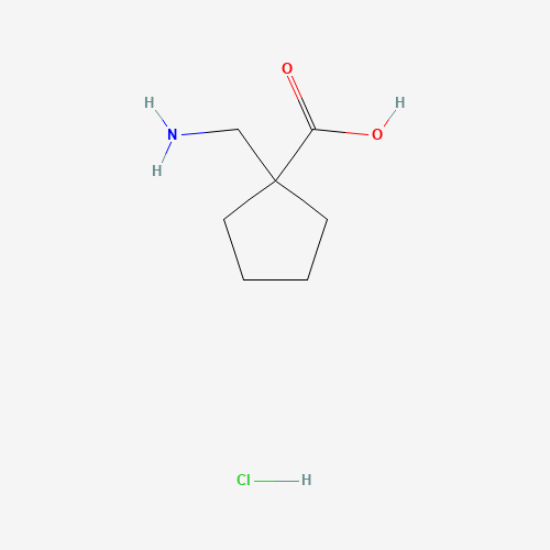 1-(Aminomethyl)cyclopentanecarboxylic acid hydrochloride molecular structure