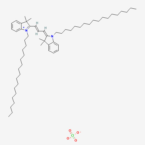 1,1′-Dioctadecyl-3,3,3′,3′-tetramethylindocarbocyanine perchlorate molecular structure