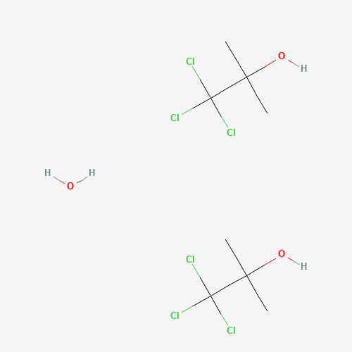 1,1,1-Trichloro-2-methyl-2-propanol hemihydrate molecular structure