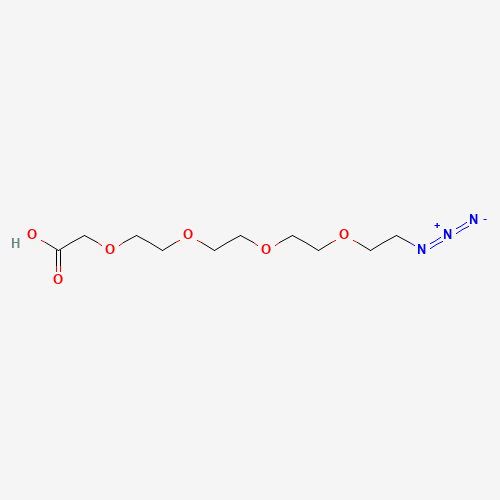 14-Azido-3,6,9,12-tetraoxatetradecanoic acid solution molecular structure