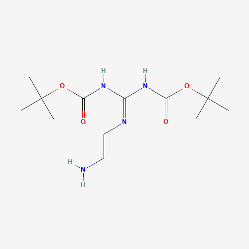 2-(2-Aminoethyl)-1,3-di-Boc-guanidine molecular structure
