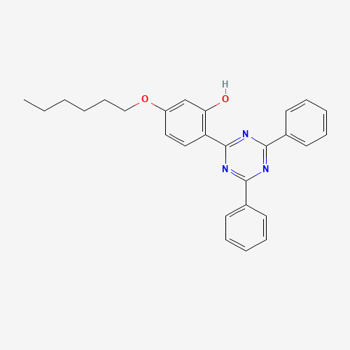 2-(4,6-Diphenyl-1,3,5-triazin-2-yl)-5-[(hexyl)oxy]-phenol molecular structure