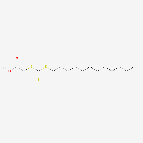 2-(Dodecylthiocarbonothioylthio)propionic acid molecular structure