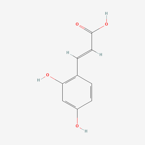 2,4-Dihydroxycinnamic acid molecular structure