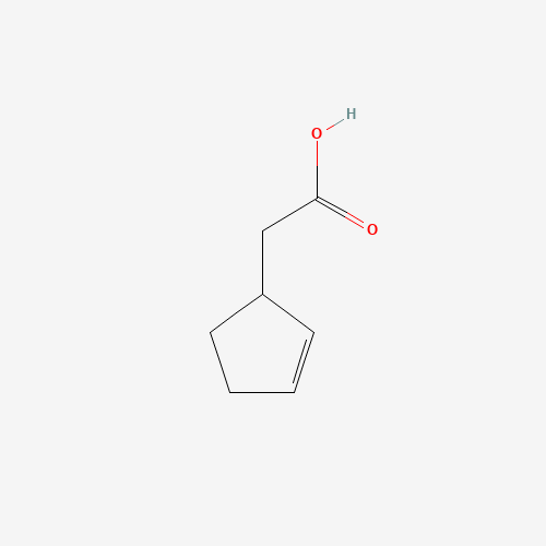 2-Cyclopentene-1-acetic acid molecular structure