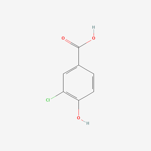 3-Chloro-4-hydroxybenzoic acid hemihydrate molecular structure