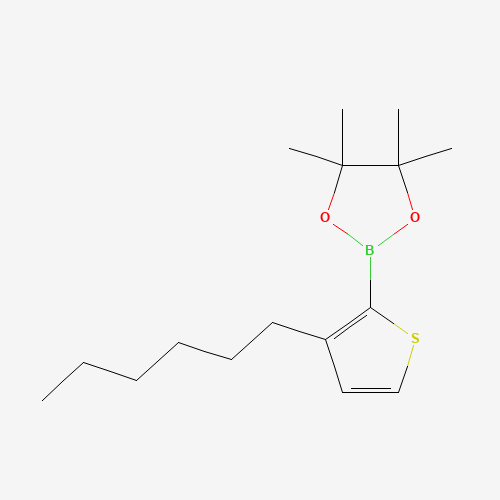 3-Hexylthiophene-2-boronic acid pinacol ester molecular structure