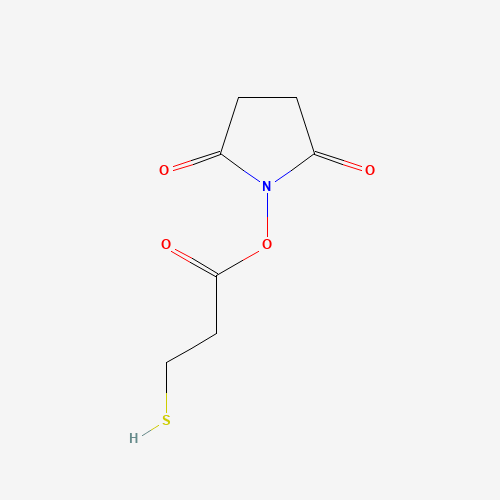 3-Mercaptopropanyl-N-hydroxysuccinimide ester molecular structure