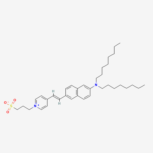 4-(2-[6-(Dioctylamino)-2-naphthalenyl]ethenyl)-1-(3-sulfopropyl)pyridinium inner salt molecular structure