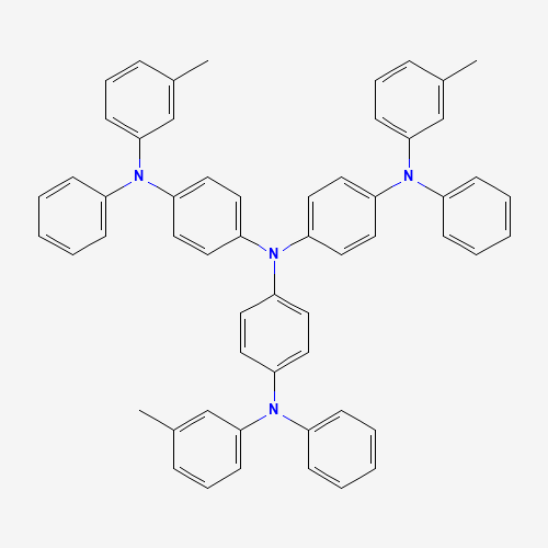 4,4′,4′′-Tris[phenyl(m-tolyl)amino]triphenylamine molecular structure