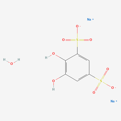 4,5-Dihydroxy-1,3-benzenedisulfonic acid disodium salt monohydrate molecular structure