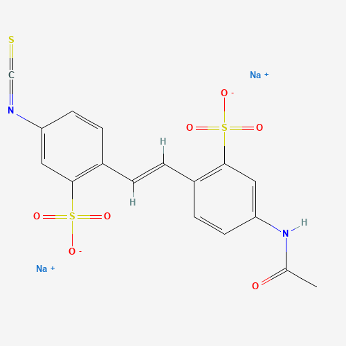 4-Acetamido-4′-isothiocyanato-2,2′-stilbenedisulfonic acid disodium salt hydrate molecular structure