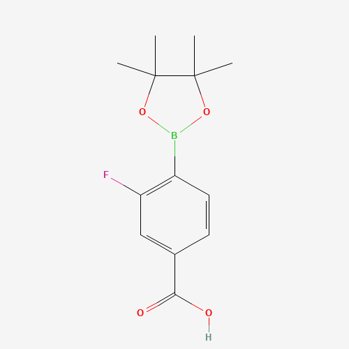4-Carboxy-2-fluorophenylboronic acid pinacol ester molecular structure