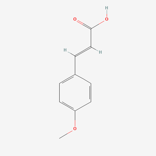 4-Methoxycinnamic acid, predominantly trans molecular structure