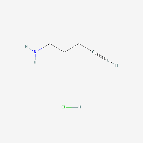4-Pentyn-1-amine hydrochloride molecular structure
