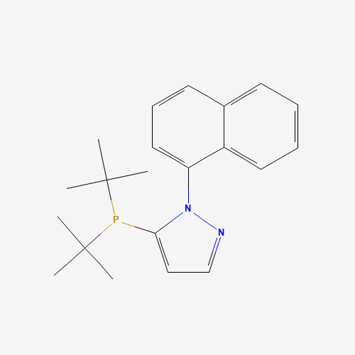 5-(Di-tert-butylphosphino)-1-(naphthalen-1-yl)-1H-pyrazole molecular structure
