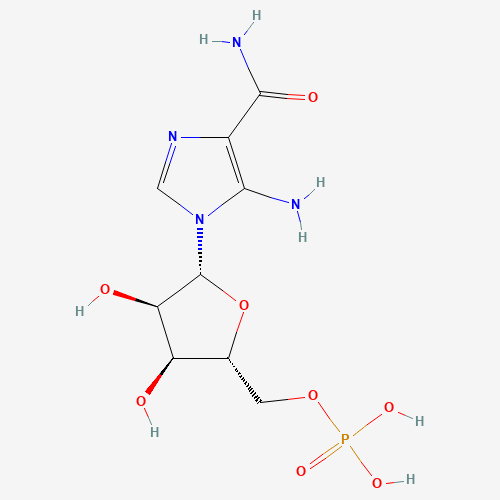 5-Aminoimidazole-4-carboxamide-1-β-D-ribofuranosyl 5′-monophosphate molecular structure