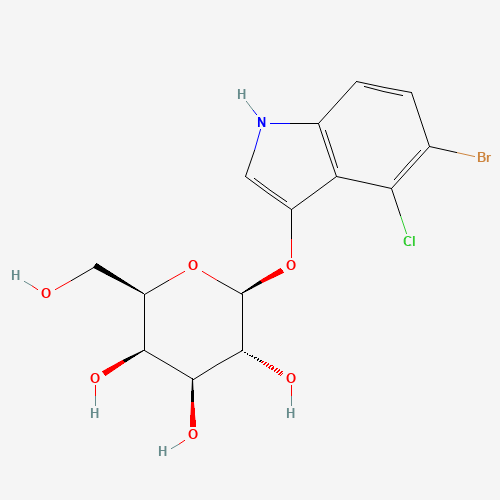 5-Bromo-4-chloro-3-indolyl β-D-galactopyranoside molecular structure