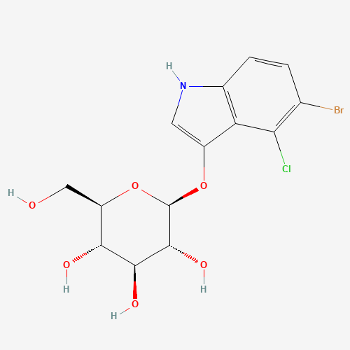 5-Bromo-4-chloro-3-indolyl β-D-glucopyranoside molecular structure