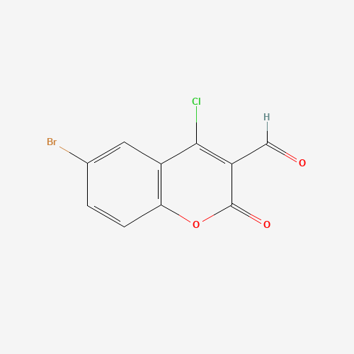 6-Bromo-4-chloro-3-formylcoumarin molecular structure