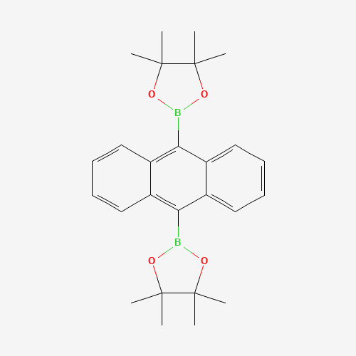 9,10-Anthracenediboronic acid bis(pinacol) ester molecular structure