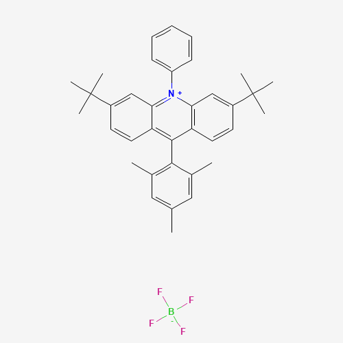 9-Mesityl-3,6-di-tert-butyl-10-phenylacridinium tetrafluoroborate molecular structure