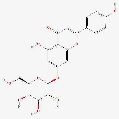Apigenin 7-glucoside molecular structure