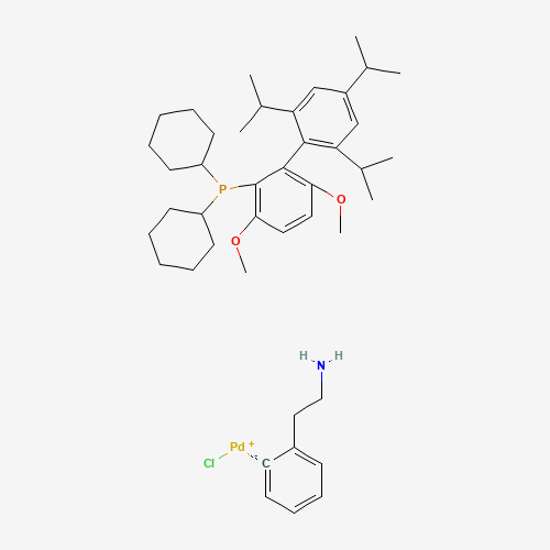 BrettPhos Pd G1, Methyl t-Butyl Ether Adduct molecular structure