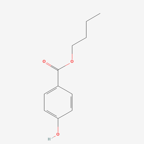 Butyl p-hydroxybenzoate molecular structure