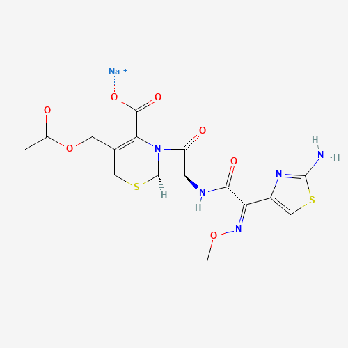 Cefotaxime sodium salt molecular structure