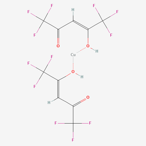 Copper(II) hexafluoroacetylacetonate hydrate molecular structure