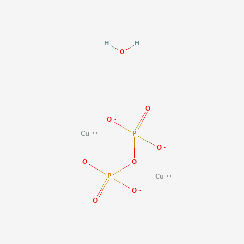 Copper(II) pyrophosphate hydrate molecular structure