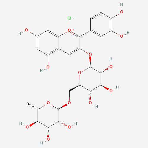 Cyanidin 3-rutinoside chloride molecular structure
