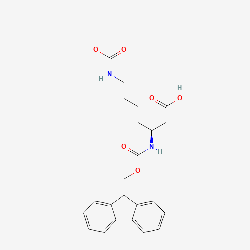 Fmoc-β-Homolys(Boc)-OH molecular structure