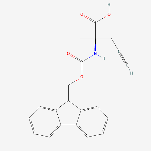 Fmoc-(R)-propargyl-Ala-OH molecular structure