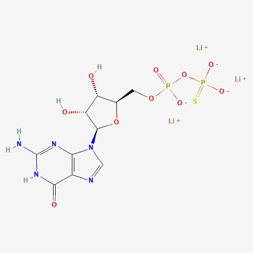 Guanosine 5′-[β-thio]diphosphate trilithium salt molecular structure