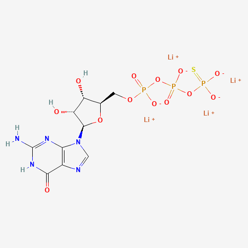Guanosine 5′-[γ-thio]triphosphate tetralithium salt molecular structure